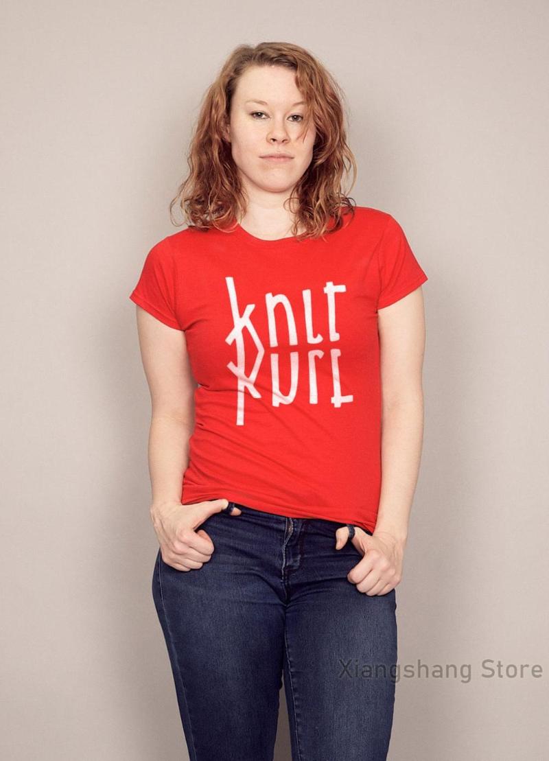 

Men's T-Shirts Fun Knitting Tshirt KNIT PURL Knitter T-shirt Gift Cotton Casual Men T Shirt Women's Tee Shirts Tops, Men-blue