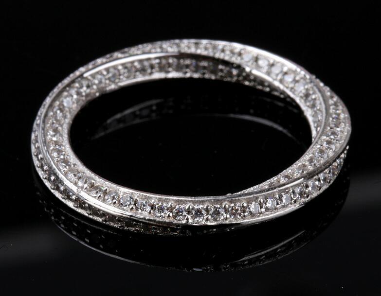 

Cluster Rings Top Selling Choucong Luxury Jewelry 925 Sterling Silver Classic Full White 5A CZ Zirconia Party Women Wedding Film Ring Gift