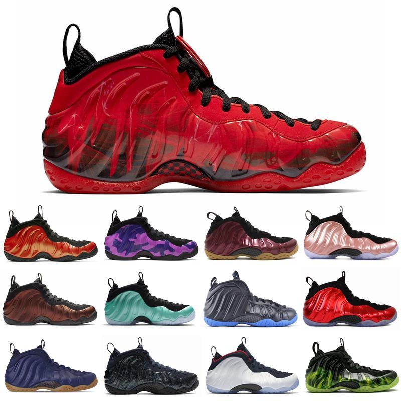 

2021 Penny Hardaway men basketball shoes Foam One Vandalized Paranorman Obsidian Hyper Crimson Eggplant mens trainers Sports Sneakers