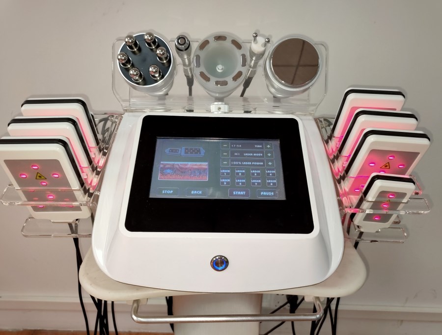 

spa 6 in 1 cavitation machine slimming lipo laser face lifting rf equipment