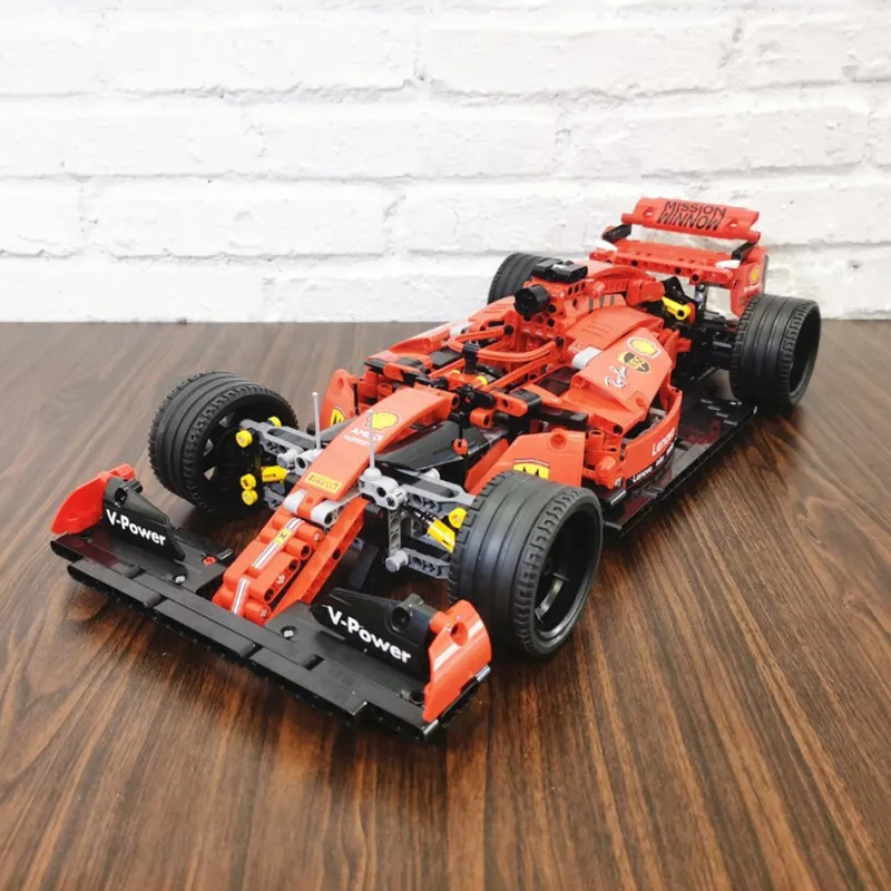

Mork 023005 High-Tech MOC Red F1 Technology Sports Racing Car Model 1099PCS Modular Toys Building Blocks Boy Children's Day Gift