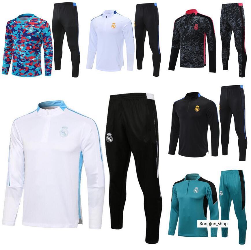 

Real Madrid TRACKSUIT set TRAINING suit 2021 2022 men and kids veste de football chandal futbol survêtement