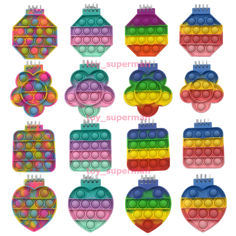 

Fidget Toys Rainbow Mini Notebook Colorful Bag Push Bubble Sensory Squishy Stress Reliever Autism Needs Anti-stress Toy For Children Adult,50 pages