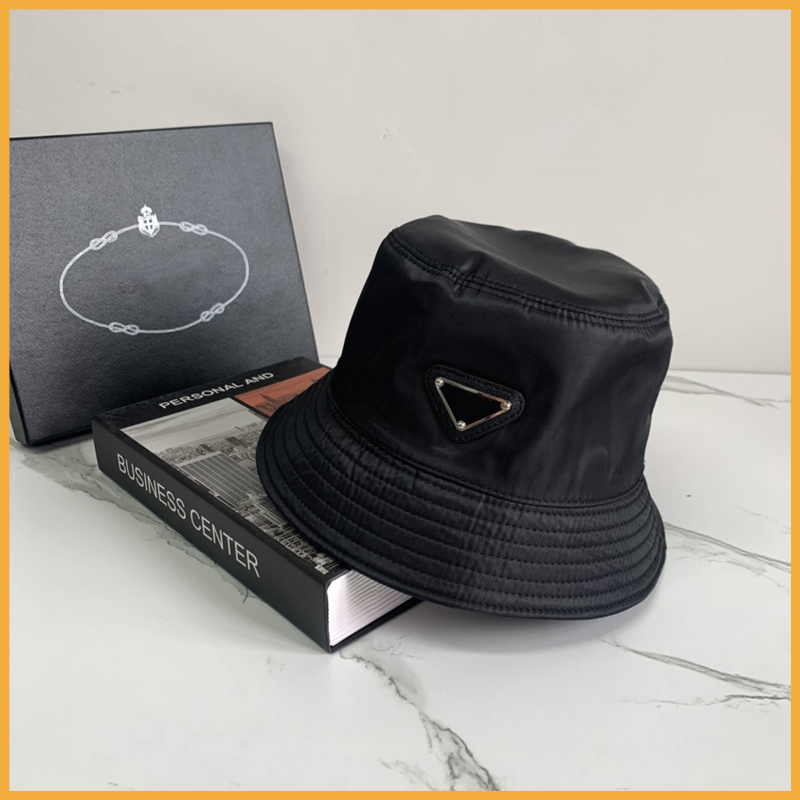 

New Nylon Bucket Hat Unisex Women Mens Hats Triangle Luxurys Designers Caps Mens Bonnet Beanie Designer P Cap Womens Sunhat Beach D2107072L, Extra shipping cost