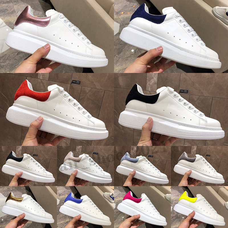 

designer white Black shoe High Quality classic suede velvet leather men womens flats platform oversized shoes espadrille flat 36-45, Color 1