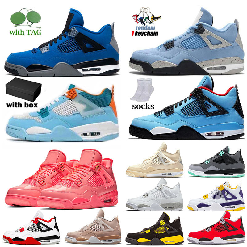 

2021 New Jumpman 4 4s mens basketball shoes University/royal/Encore/Navy Blue Tvs x University Blue men womens Sport Trainer Jumpman4s Outdoor Sneaker With Box, B25 40-47 encore