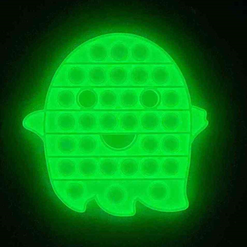 

Ghost Pumpkin Shape Glow In The Dark Push Pop Bubble Poppers Sensory Fidget Toys Luminous Poo-its Desktop Finger Bubbles Puzzle Stress Relief G65C0T9