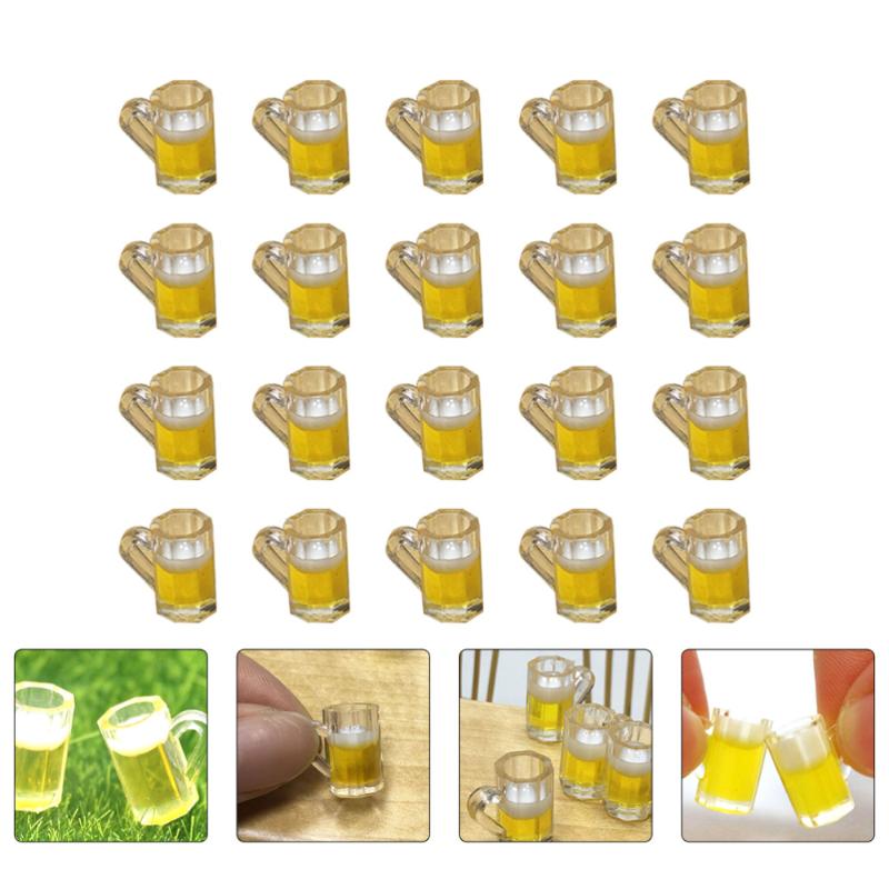 

Mugs 20Pcs Miniature Beer Mini Decoration Drinking Cups (Random Color)