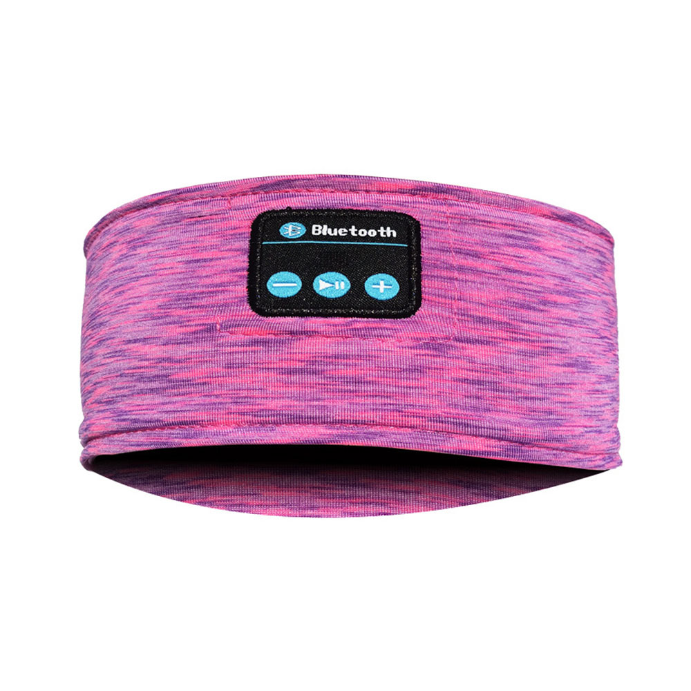 Earphones WirelessSports Headband Running Head band Bluetooth 5.0 Music Sleeping purple color call function head-mounted-image-677463590