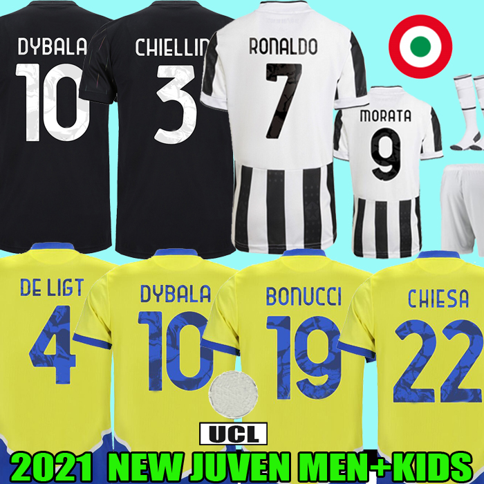 

21 22 Juventus DYBALA CHIESA soccer jersey LOCATELLI KEAN KAIO JORGE MORATA KULUSEVSKI football shirt DE LIGT 2021 Men Kids Kits footgall shirt Camiseta maillot foot, Away+patch