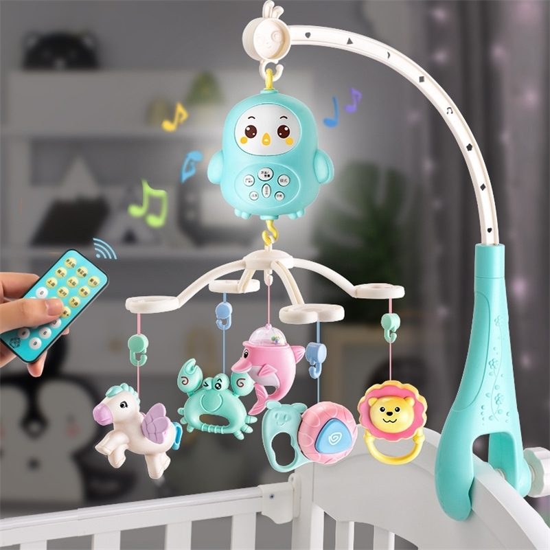 

0-12 Months Baby Crib Mobiles Rattles Newborn Music Educational Toys For Baby Sleep Comfort Infant Bed Bell Carousel Toddler Toy 201224, Wj3727c