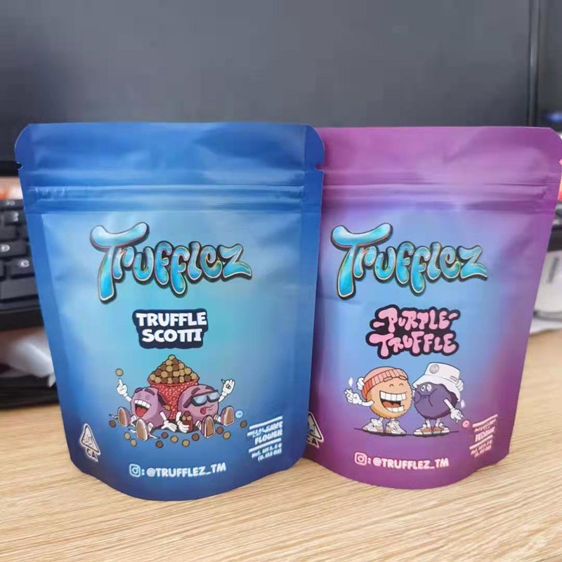 

3.5G Trufflez mylar bag edibles packaging 10 designs zipper stand up plastic