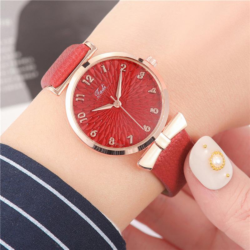 

Wristwatches Casual Fashion Ladies Belt Watch Printed Digital Face Female Student Quartz, 03