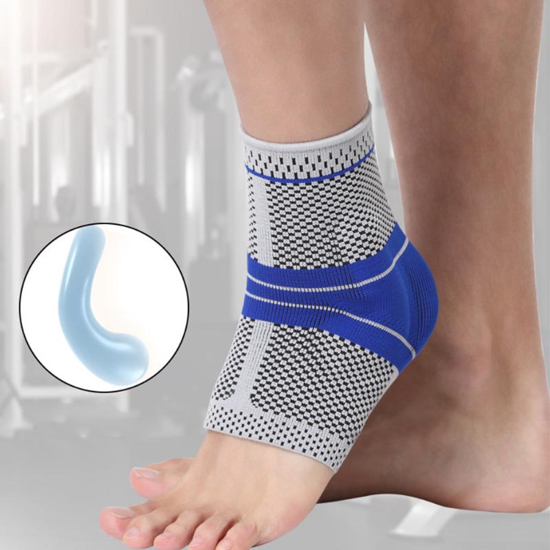 

Ankle Support 1pc Anti Slip Sprain Protection Pain Relief Soft Pressurized Shockproof High Stretch Fitness With Silicone Pads, As pic