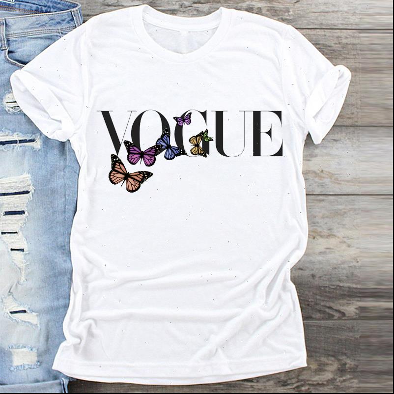 

letter butterfly trend womens t shirts short sleeve clothing 90s print clothes graphic ladies female tshirts tee, White