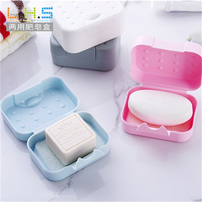 

Travel hiking soap box hygienic holder easy to carry soap box bathroom dish shower cover soap organizer DDA5500, Mix color