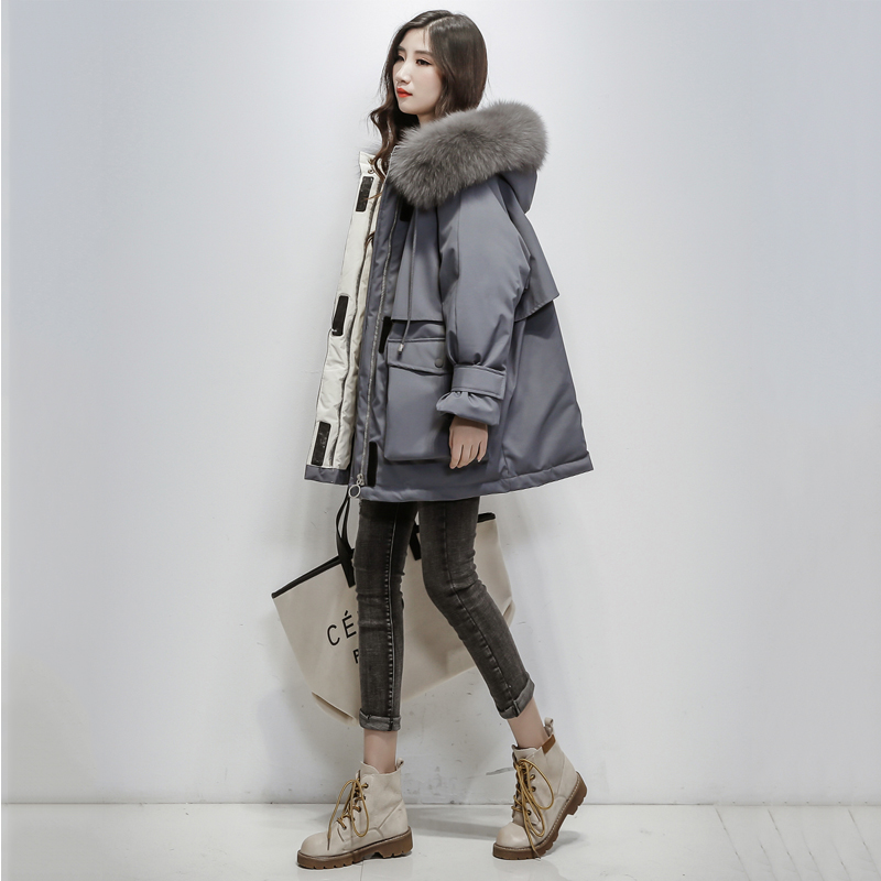 

Women Down Jaets Coat Winter Fashion Baggy Thi Warm Bubble Oversized Puffer Ladies Coat Parker Cotton Padded Jaets Outwear, Black