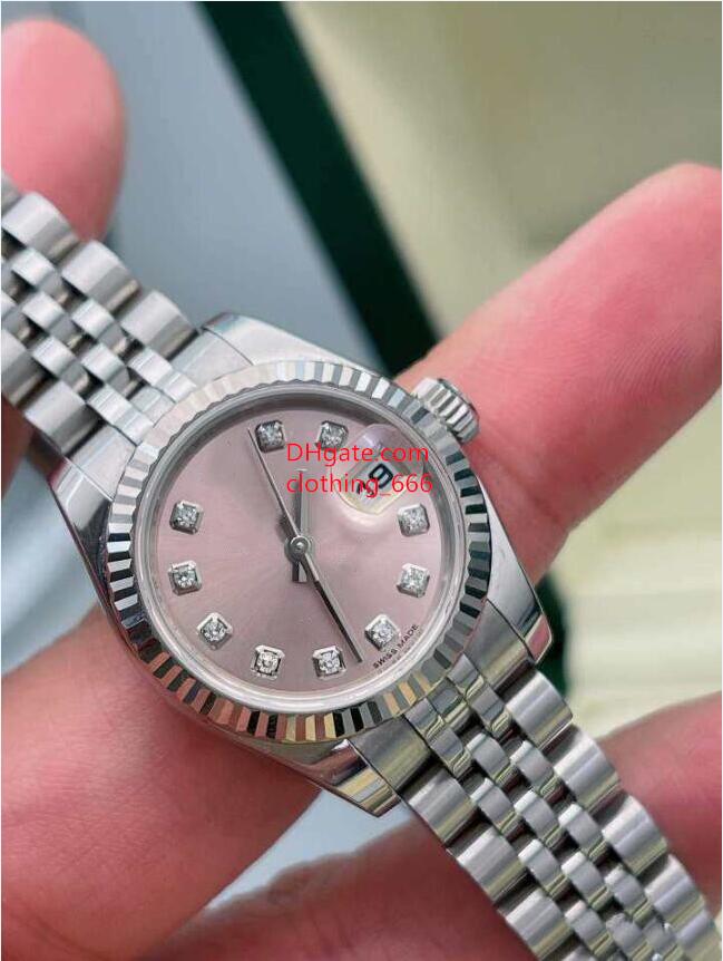 

Luxury Women Watch Mechanical 179173 179174 26mm Pink Dial Calendar Classic Sapphire Glass Silver Gold Jubilee Bracelet Watches Waterproof With Box, Make waterproof