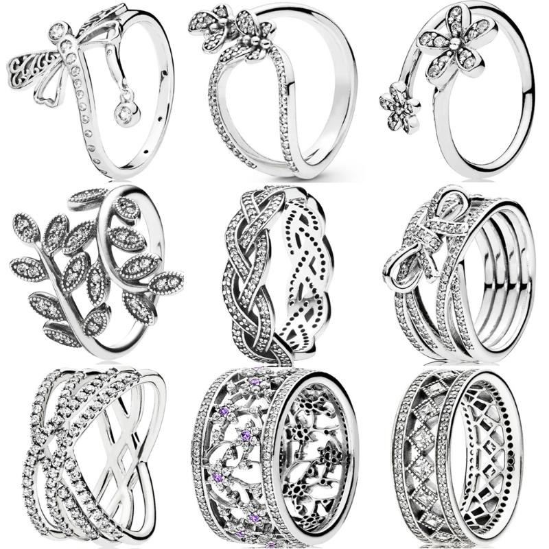 

Cluster Rings Vintage Butterfly Ring Original Massive Designer Ale 925 Silver Hoops Shining Aesthetic Women Luxury Jewelry Girls Gift Female, Golden;silver