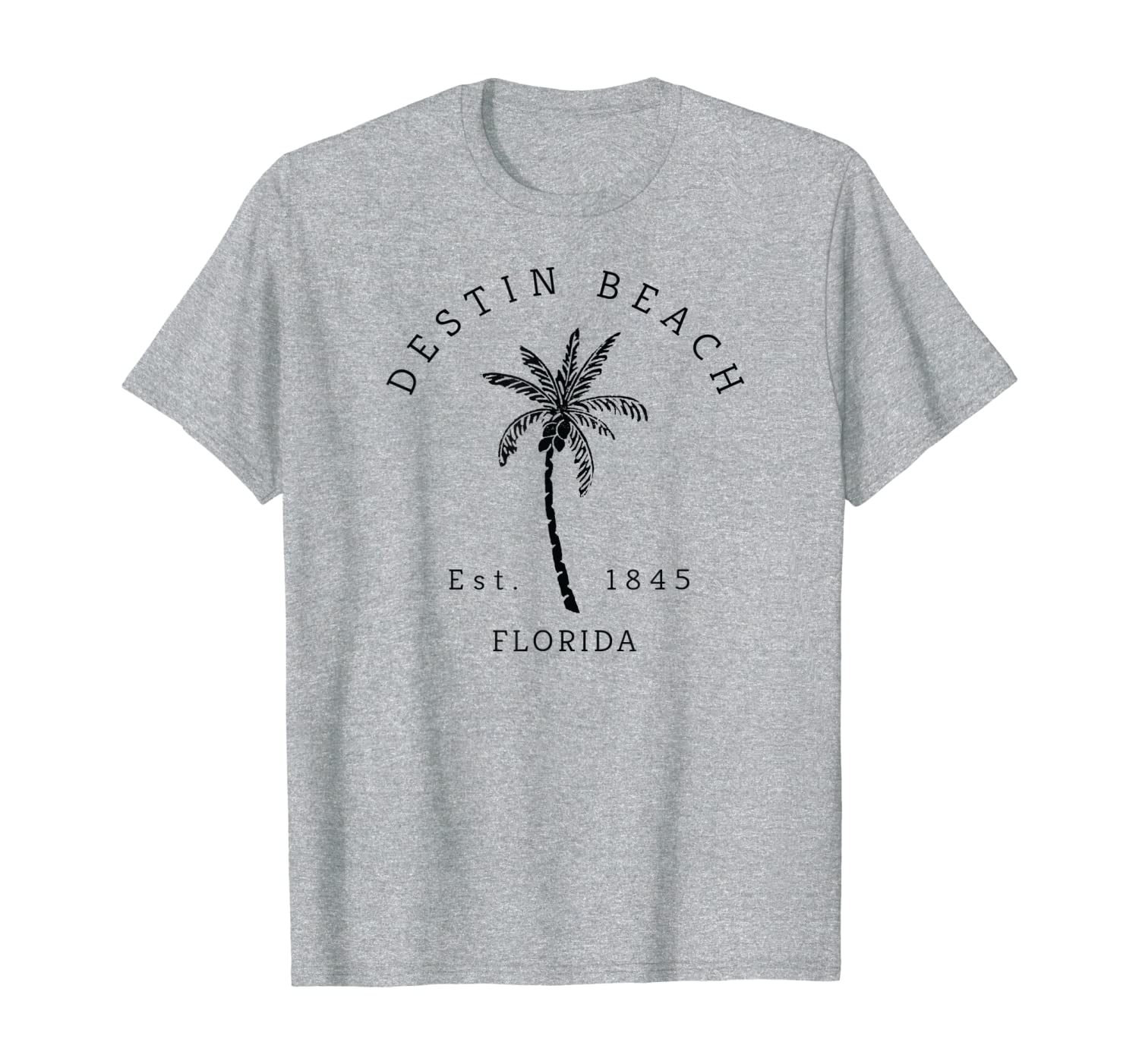 Retro Cool Original Destin Florida Beach Palm Tree Novelty T-Shirt-image-702600387