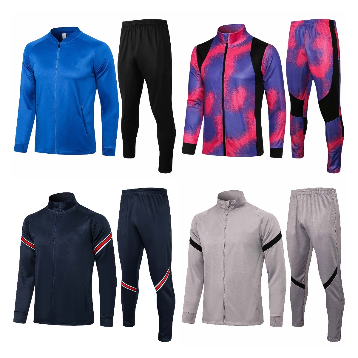 

Paris Mens Jacket Sportwear VERRATTI Draxler Full Sleeve Tracksuits Soccer MBAPPE Gueye 21 22 Football Icardi Training Shirt Uniform Designer Sweaters, Gray