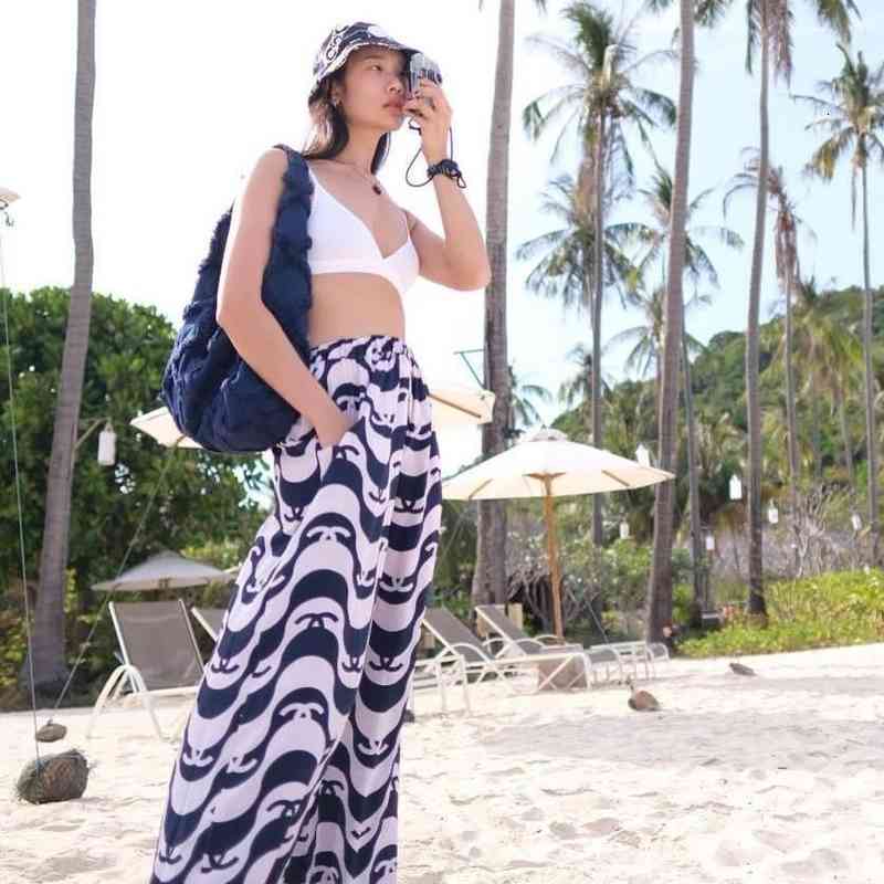 

Women's Pants & Capris fashion fall high quality women's pants loose and comfortable wide legs back printing spiral simple outdoor leisure simples breathable IB9G, Black