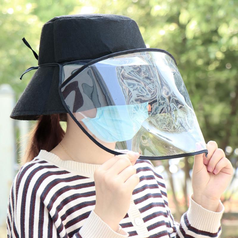 

Cloches 2021 Multi-function Protective Cap Anti-Spitting Hat Outdoor Sun Protection Dustproof Basin H58