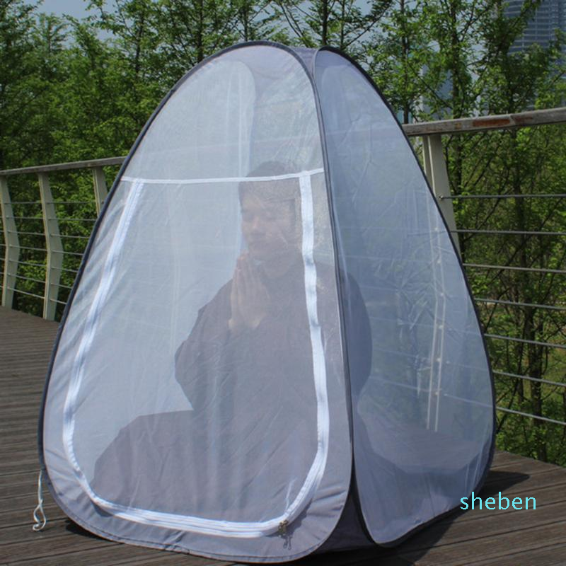 

Buddhist Meditation Tent Single Mosquito Net Temples Sit-in Free-standing Shelter Cabana Quick Folding Outdoor Camping Tents And Shelters