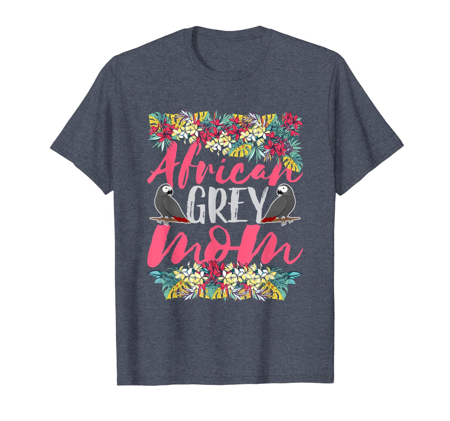 

African Grey Mom - African Grey Parrot T-Shirt, Mainly pictures
