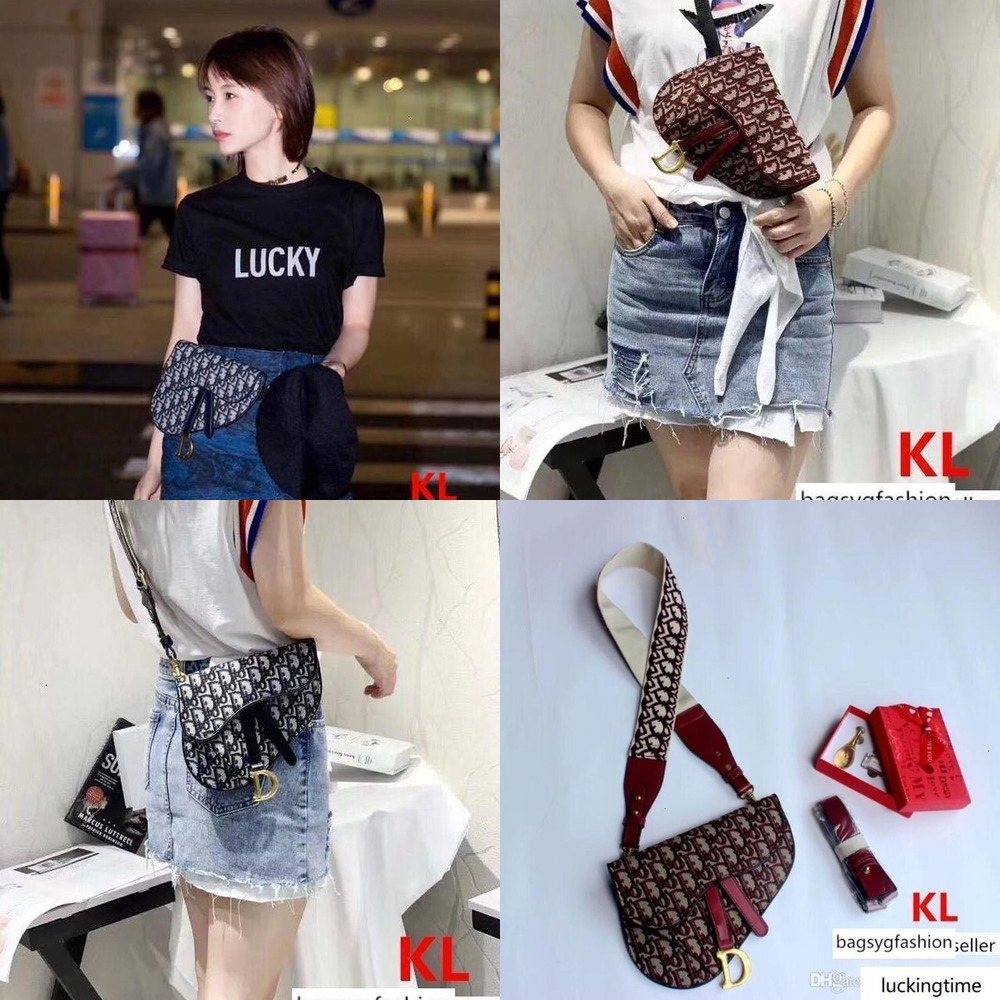 

Luxury Designer d Saddle Leather Ladies Shoulder Bag Metal Letter Handbag