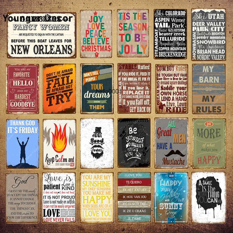 

Joy Love Peace Happy Metal Tin Signs Short Romantic Poetry Vintage Wall Poster For Bar Home Cafe School Room Decoration YI-0961