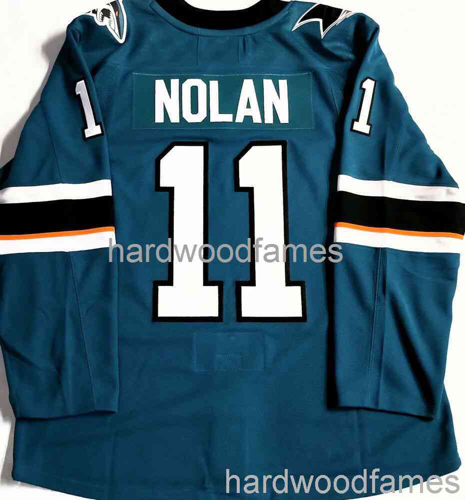 

Stitched OWEN NOLAN SAN JOSE SHARKS HOCKEY JERSEY Men Women Youth custom any name number, Green
