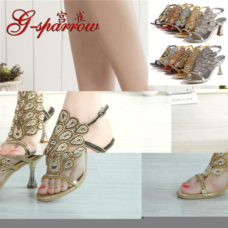 

G-sparrow Woman High Quality Sexy Fashion Wedding Party Evening Dress Shoes Women's Sandals Zapatos Mujer, Black