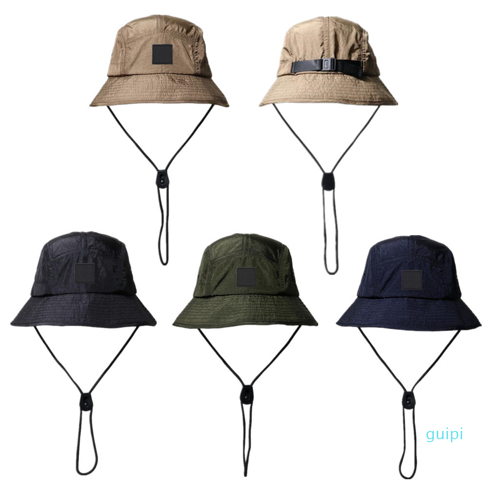 

New Fashion Bucket Hat Foldable Fisherman Hat Unisex Designer Outdoor Sunhat Hiking Climbing Hunting Beach Fishing Hats Men Draw String Cap