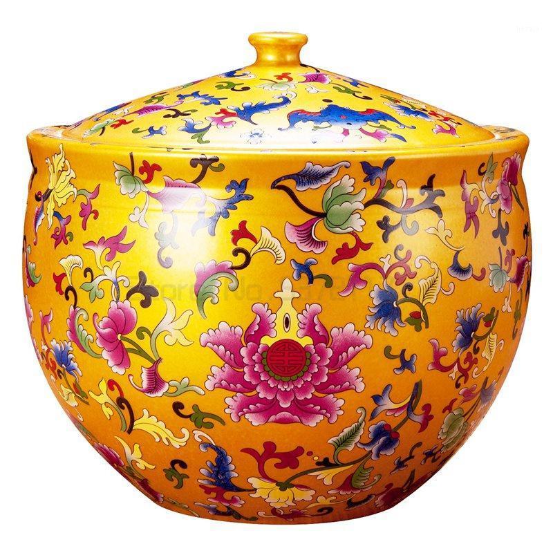 

Storage Bottles & Jars Jingdezhen Pottery Rice Pot Pig Rape Seed Tea Oil Tank Bucket Pickle Jar
