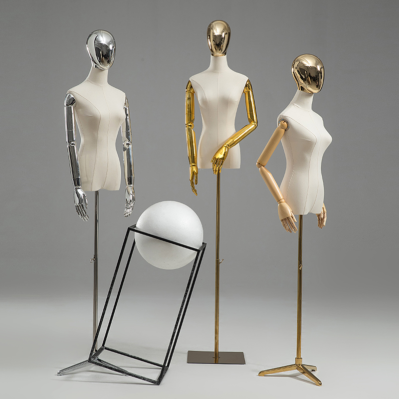 

White Color Cover Dressmaking Mannequin Fabric Model Female Fashion Style