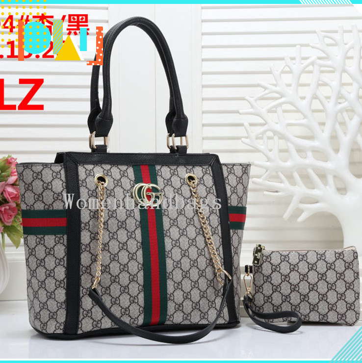 

gg Wallets Brand new quality women shoulder bags Large tote shopping handbag tote satchel Retro purse, Red;black