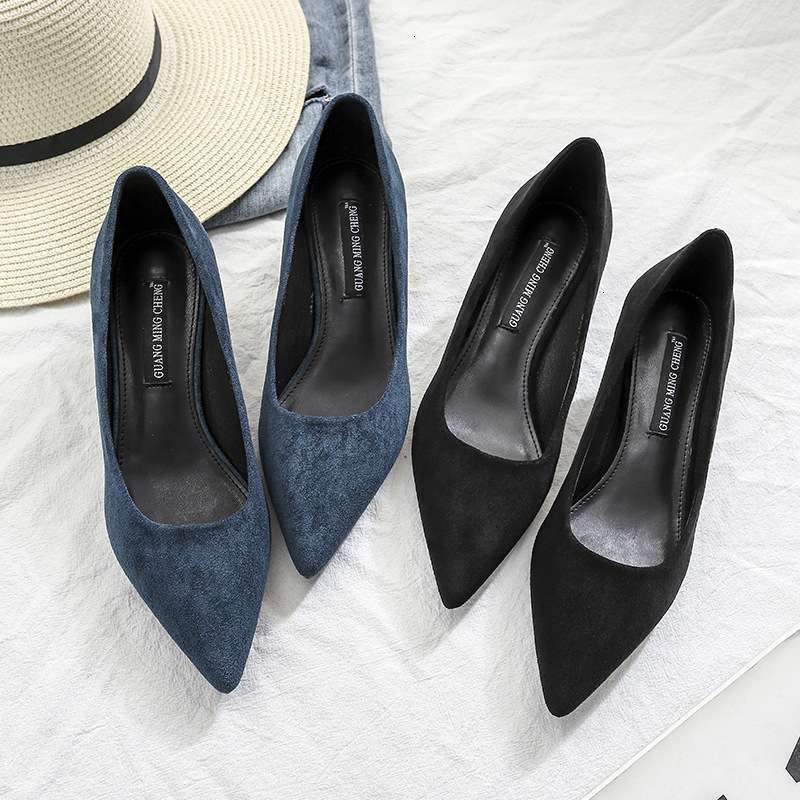 

women's Dress pointed Shoes Women's fashion single shoes sleeve high heels medium heel origin 8HUN, 1# shoe box