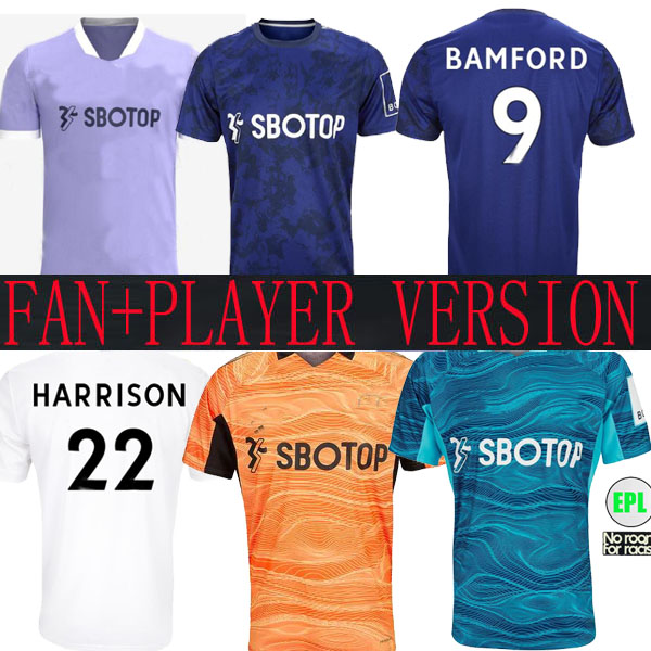 

21 22 leeds soccer jerseys united Fans player version 2021 T ROBERTS HARRISON HERNANDEZ COSTA BAMFORD ALIOSKI CLARKE 2022 Men kit AWAY shirt goalkeeper uniforms, Third man 1