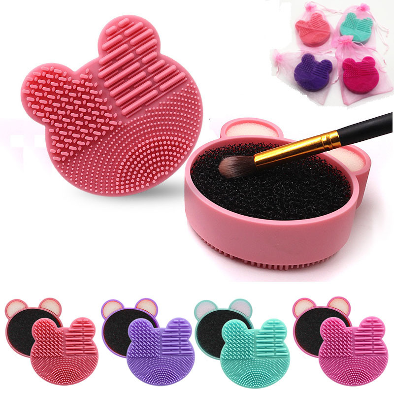 

Makeup Brush Cleaner Silicone Washing Brushes Cleaning Sponge and Mat Cosmetic brushes Clean Scrubber Foundation Cleaning Pad Make up Tool