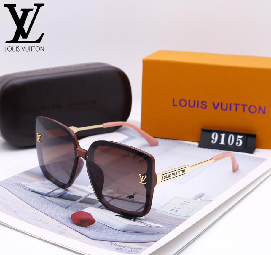 High quality suglass lens Luxury Brand Designer Sunglasses Vintage Pilot Sun Glasses Band Polarized UV400 Men Women 9105