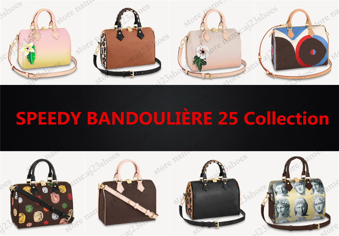 

Speedy Bandouliere 25 boston tote bag gradient Wild at Heart leopard print coins colorful prints crossbody statue classic Italian designer handbags, 05