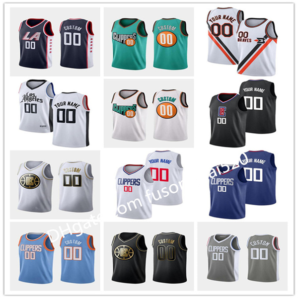 

2021 NCAA Basketball Jersey Los Angeles Clippers Kawhi Leonard Paul George Lou Williams Nicolas Batum Any Player Customizes Prin, Black;red