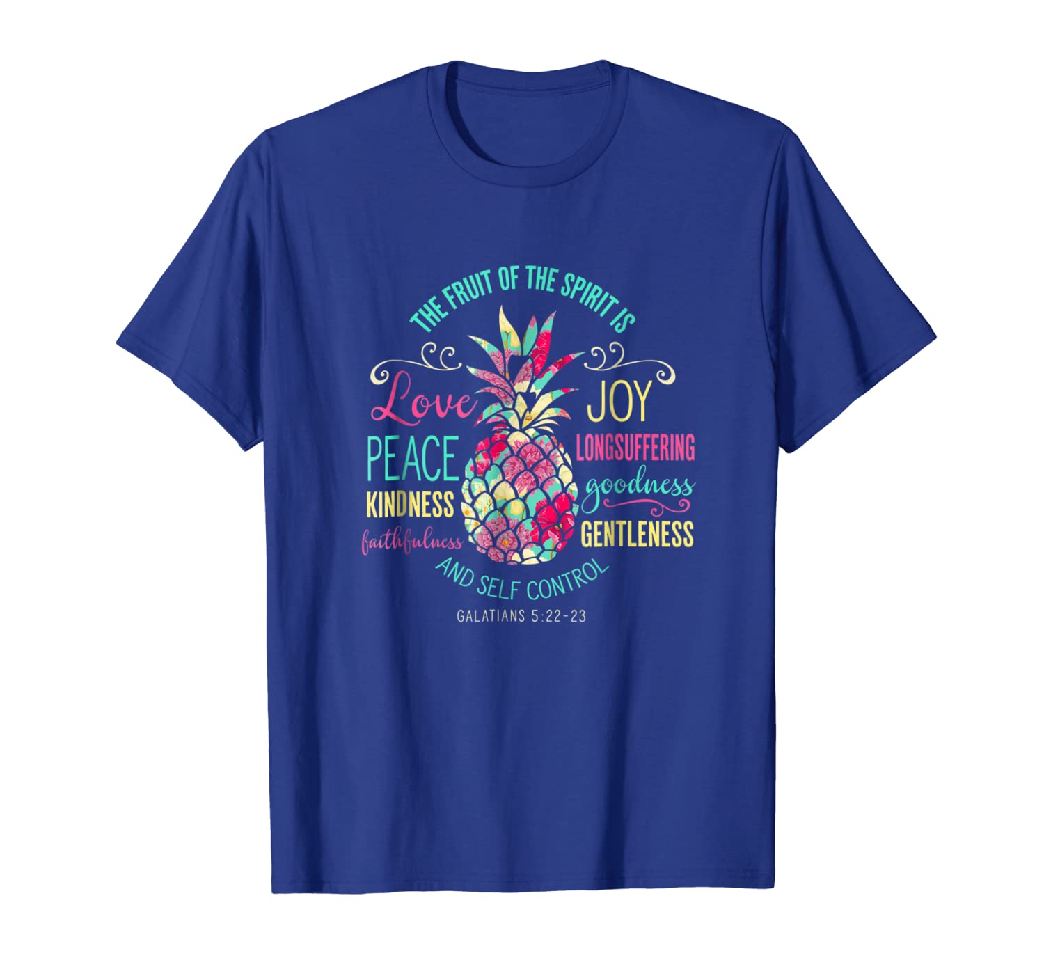 

pineapple fruit of the spirit christian womens t shirt, White;black