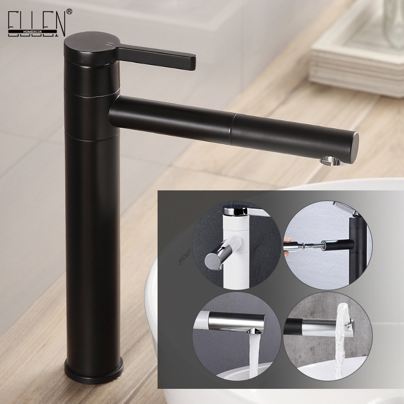 

Basin Hot Cold Mixer Tap 360 Degree Rotate Bath Basin Faucet Tall Bathroom Sink Faucets Pull Out Faucets Crane ELF11077