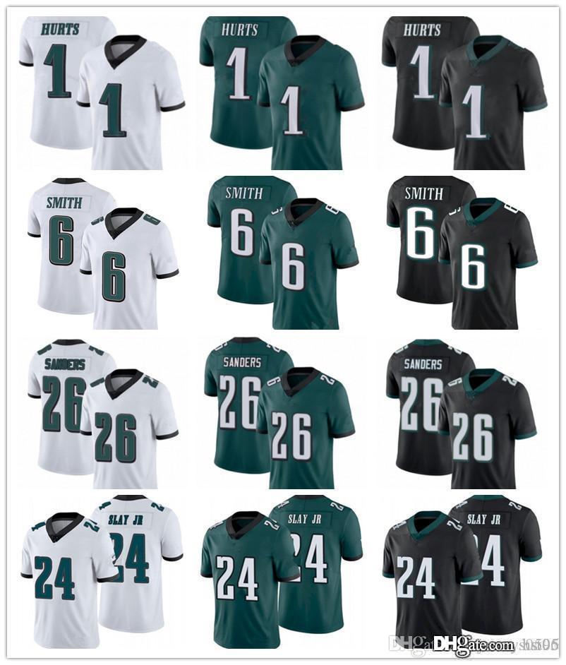 

Men PhiladelphiaEaglesjersey 6 DeVonta Smith 26 Miles Sanders 20 Brian Dawkins 24 Darius Slay Jr. 1 Jalen Hurts Football Jerseys, Black;red