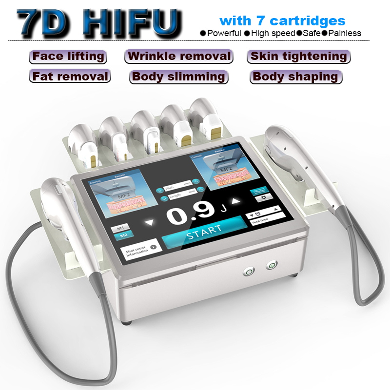 

Skin Tightening 7D HIFU Machine Face Lifting Eye Wrinkle Removal Anti Aging Equipment High Intensity Focused Ultrasound Body Slimming Shaping Device