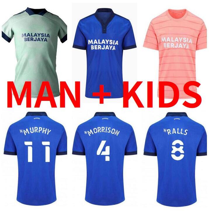 

2021 2022 Cardiff soccer jerseys city home away Moore 21 22 camisetas de fbol Morrison Ralls Murphy Hoilett Leandro Bacuna Marlon Pack foo