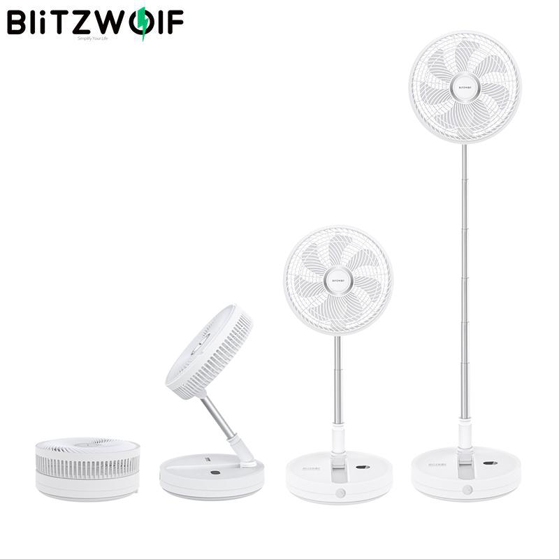 

Electric Fans BlitzWolf BW-F1 Foldable Fan Air Purification Cooling Smart Remote Control 8 Wind Speed USB Charging Home