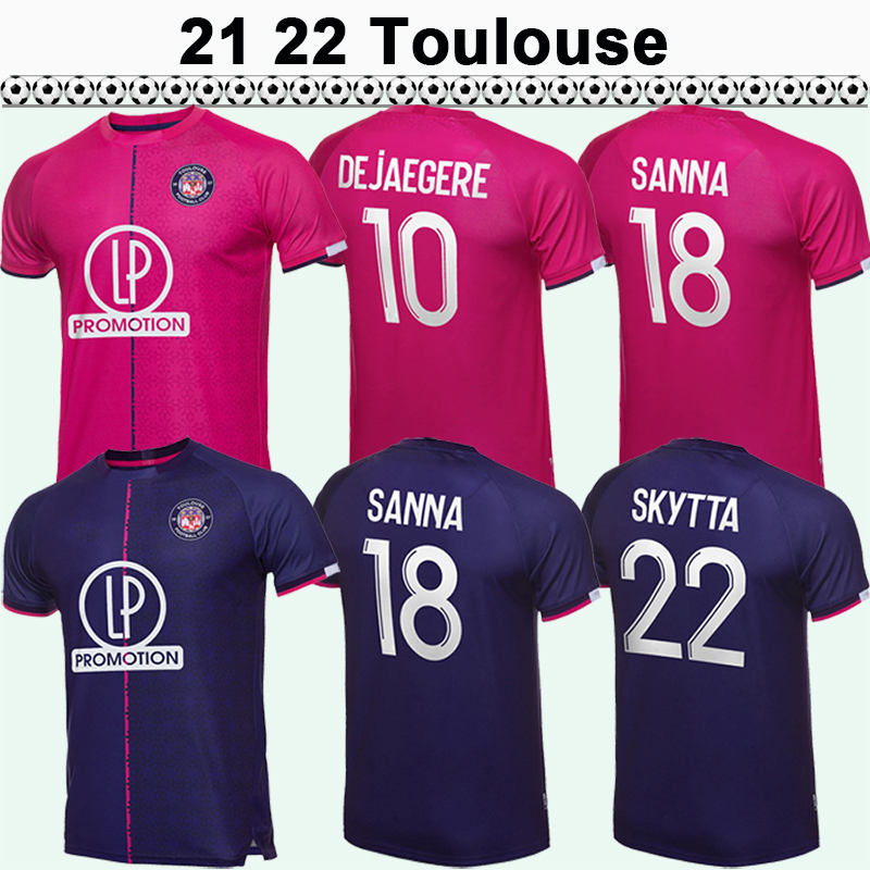 

21 22 Toulouse HEALEY COSTA Mens Soccer Jerseys SYLLA SPIERINGS VAN DEN BOOMEN DEJAEGERE Home Away Sapphire Pink Short Sleeve Football Shirt, Qm6049 21 22 away no patch
